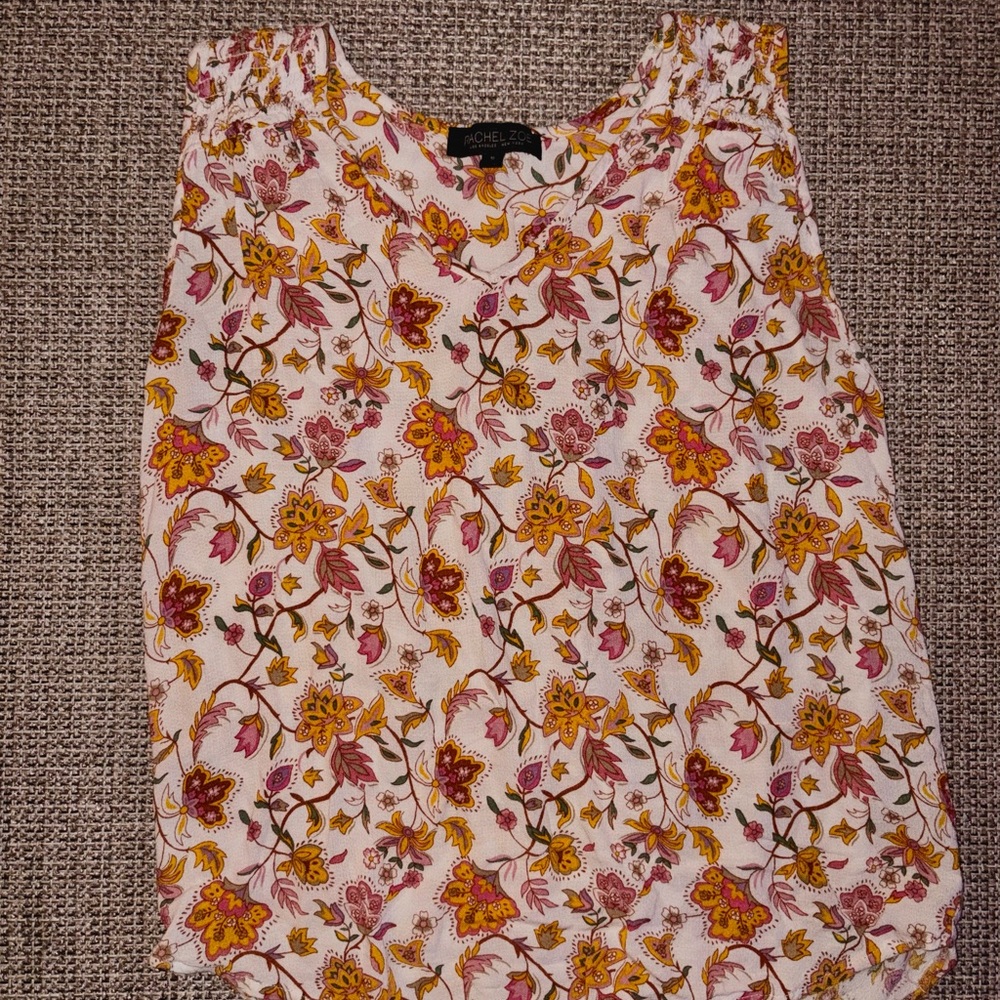 Rachel Zoe Floral Blouse - Pink and Yellow